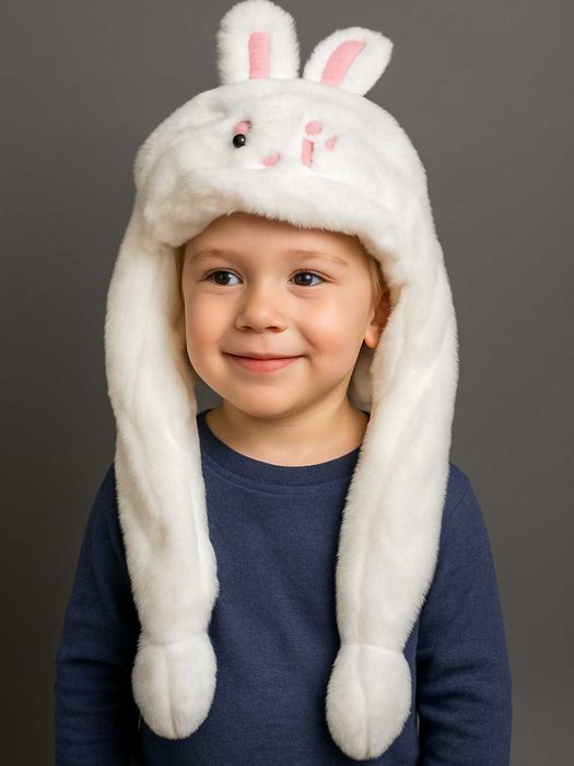 Меховые шапочки с ушками, для детей, зимние, мягкие, тёплые