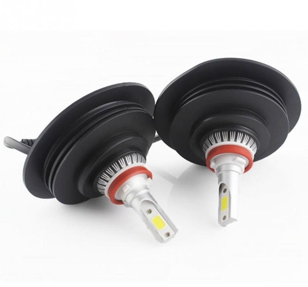 Set capace adaptoare pt faruri cu becuri tip LED cu radiator
