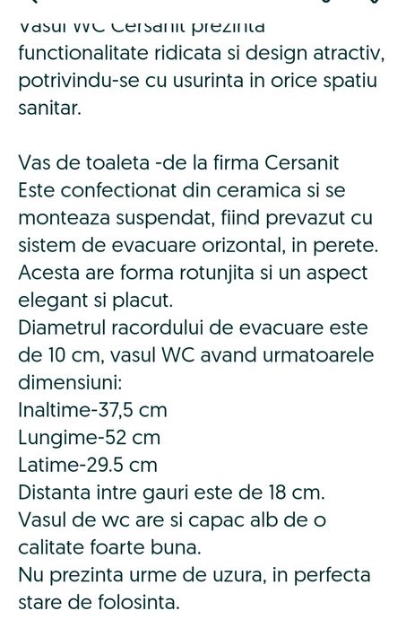 Vas wc Cersanit nou