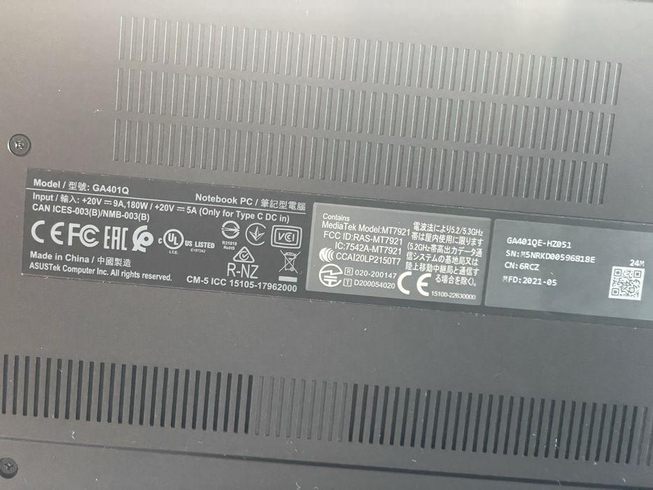 asus rog G14 GA401QE