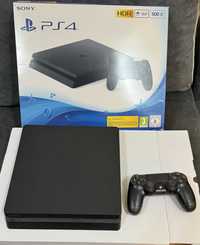 отличен Playstation 4 Slim Black 500 Gb, пълен комплект, гаранция