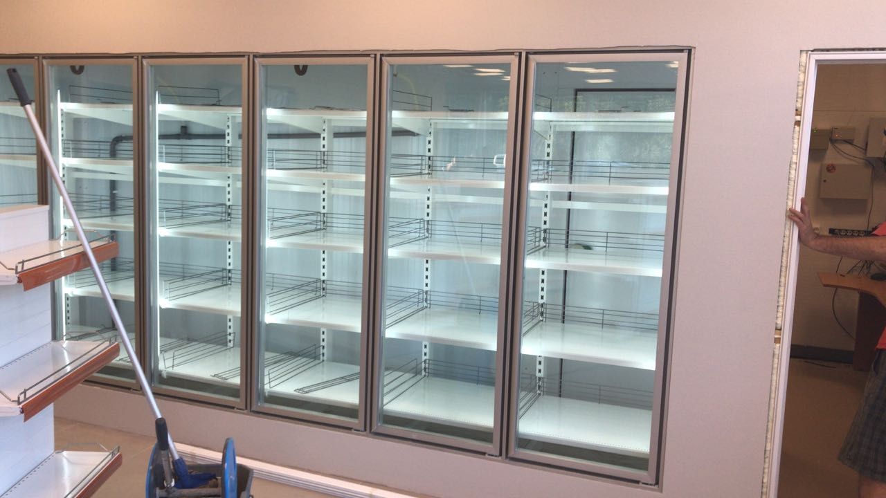 Холодильная морозильная камера стеклянные двери фронт для магазинов