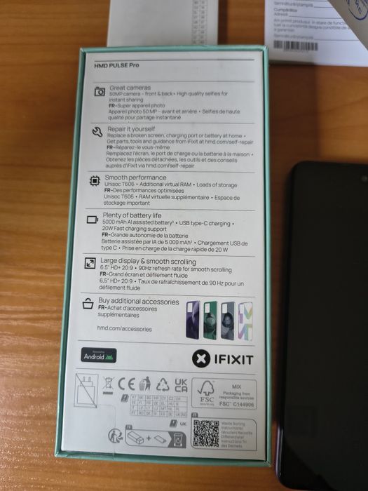 HMD Pulse Pro 256/8 с кутия и калъф