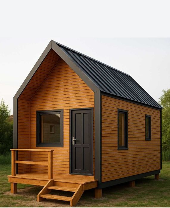 Casă modulară cu dimi dormitor și sufragerie