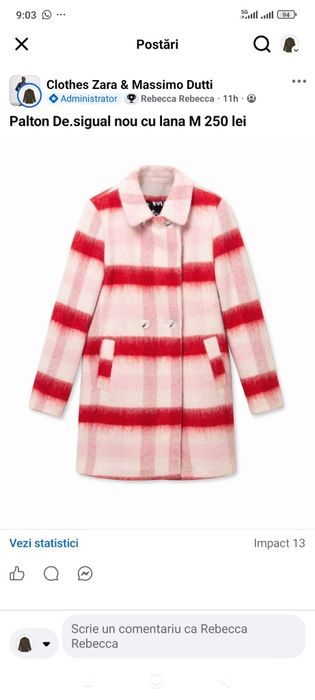 Sacou desigual cu lana