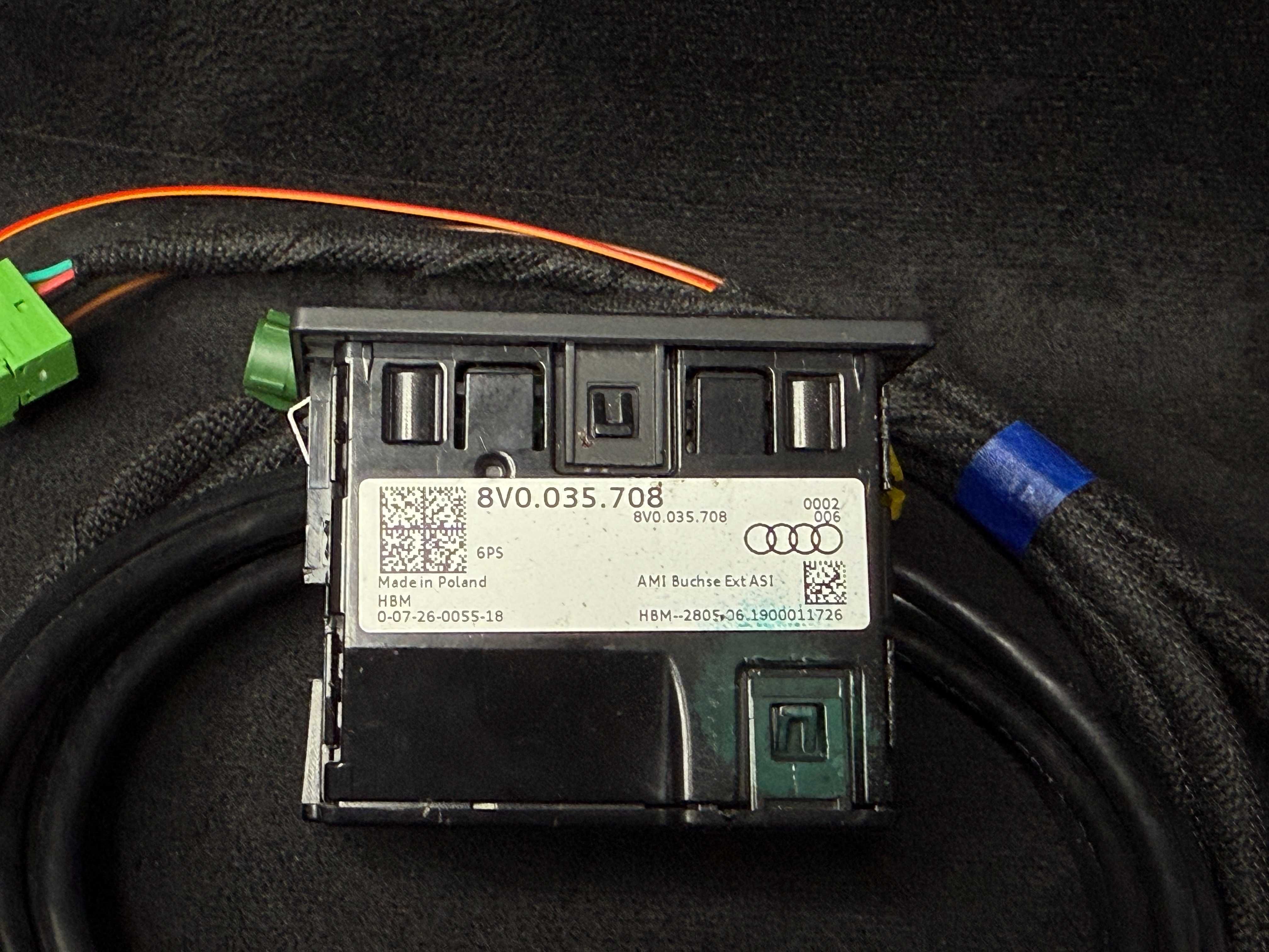 Mufă USB CarPlay Android Auto Smartphone Interface Audi A3 8V Q2 A6 A7