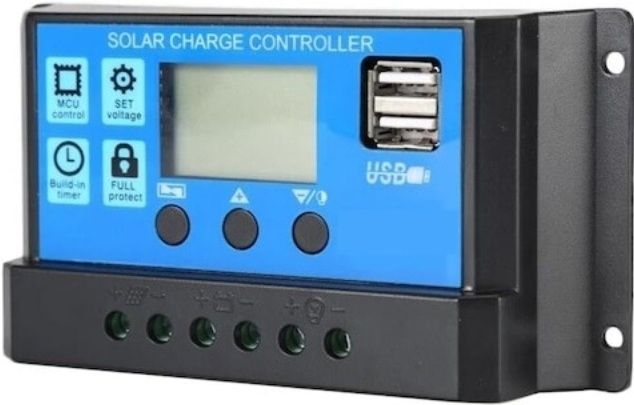 Regulator 60A  incarcare panou solar, controller PWM 12v 24v 2usb si l