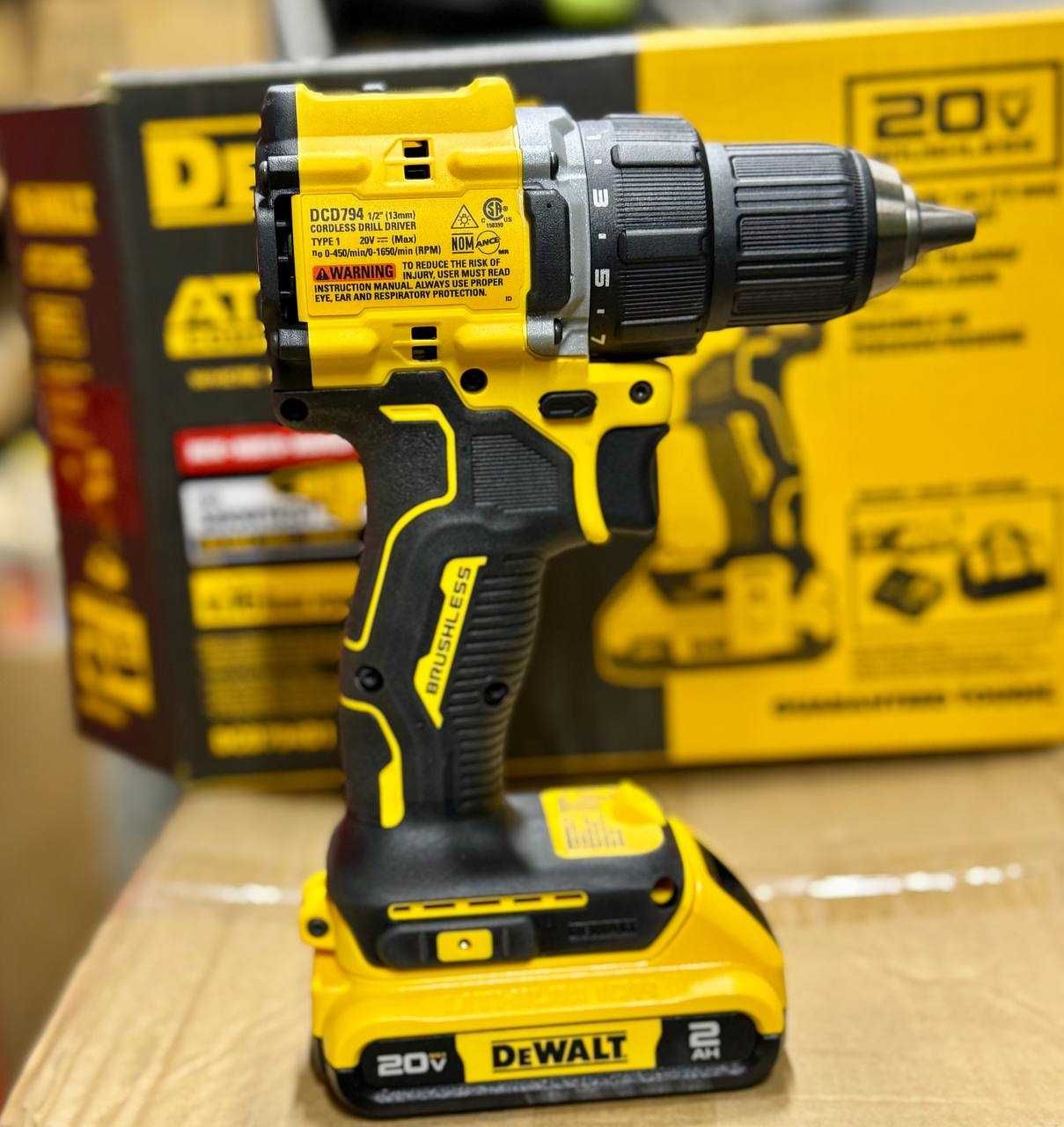 Аккумуляторная дрель-шуруповерт DeWALT DCD794D1 ОРИГИНАЛ madein Mexico
