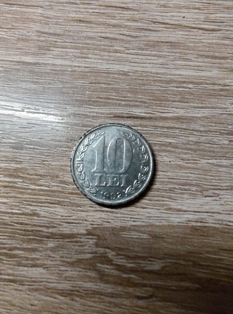 Moneda 10 lei an 1992