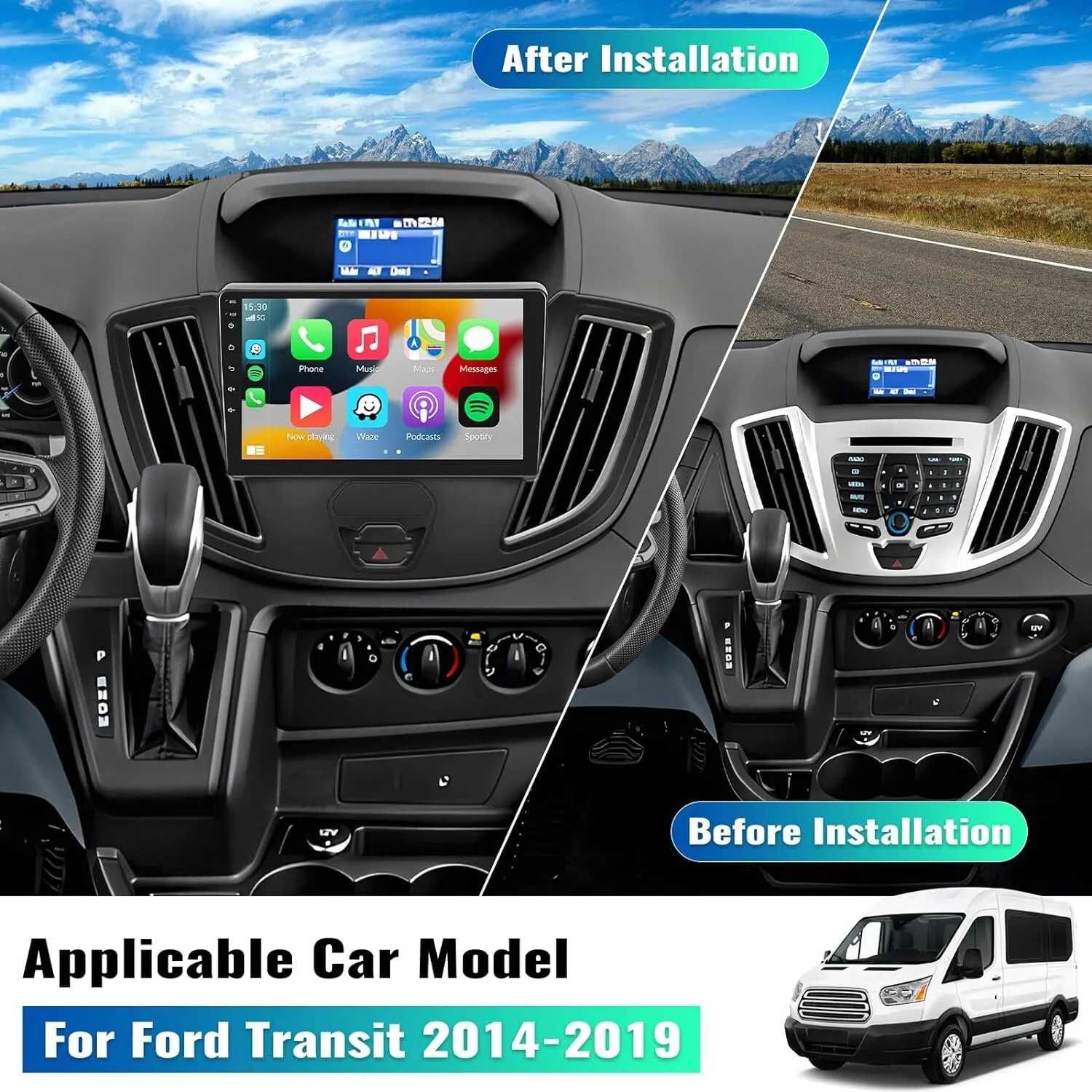 Мултимедия за Ford Transit Двоен дин Android Навигация дисплей Андроид