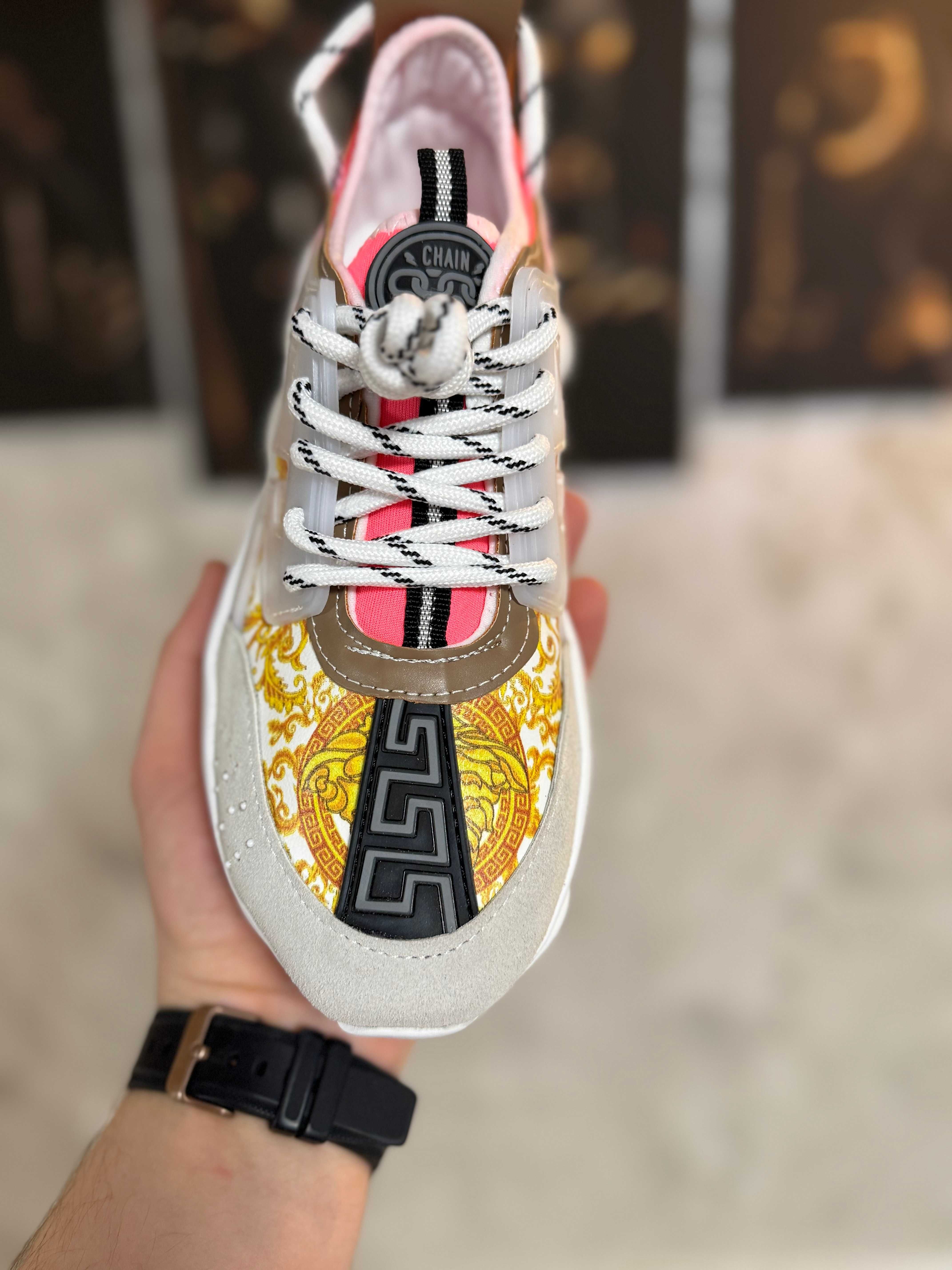 Adidasi Dama Versace Chain Reaction Pink!