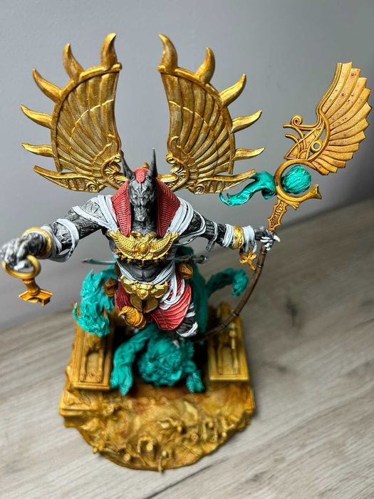 Statuetă Anubis din rășină – pictată manual, 27,5 cm, de colecție