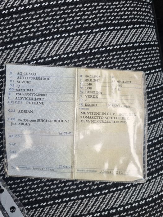 Suzuki Samurai 1.3 benzina + gpl