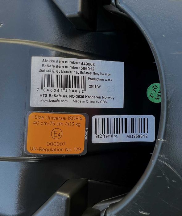 Scoică Stokke iZi Go Modular by BeSafe + Bază ISOFIX