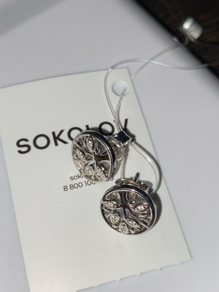 Серьги серебро 925