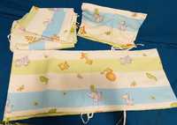 Lot:Protectie patut ikea, lenjerie set complet patut,pilota bebelusi