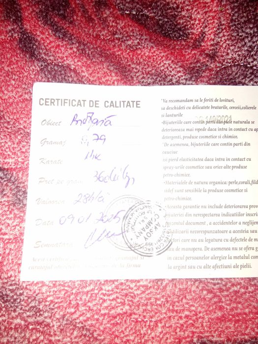 Brățară din aur bebe