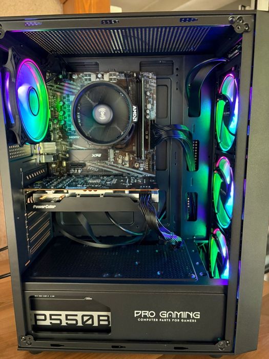 PC Gaming Ryzen 5 5500 + RX 6600 + SSD, Gen4 - Gata pentru jocuri