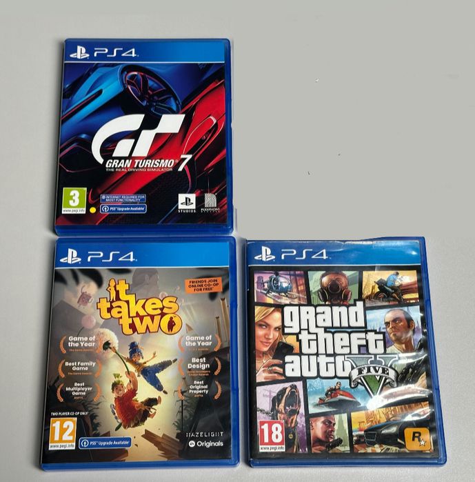 PS4 Игри - GT7, It Takes Two, GTA IV - Като Нови!!!