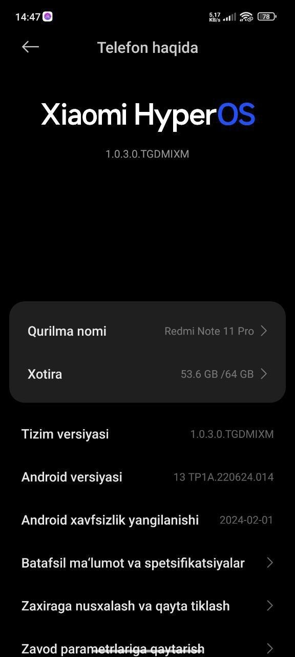 Redmi note 11 pro