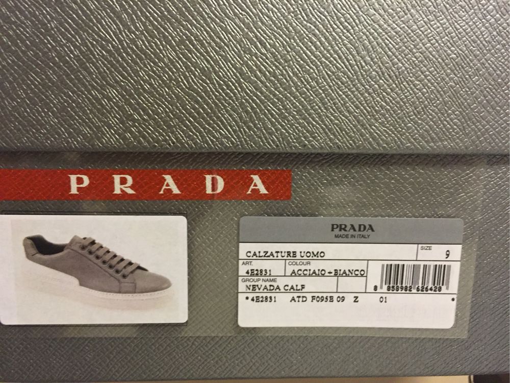 Sneakers Prada,light gray & dark gray Nevada edition,produs original!