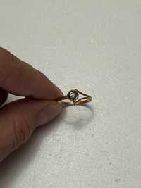 INEL AUR 14K + 1 Diamant = 0.20ct - Rose Cut - Rusia - Mar.60 -Vintage