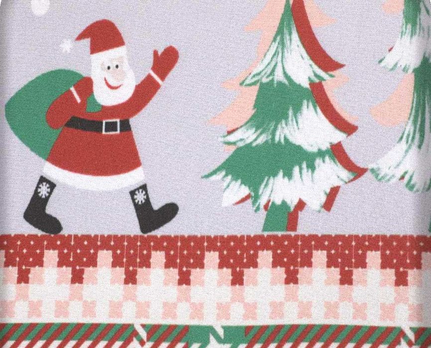 Коледни калъфи за столове червено бяло сет 6 броя