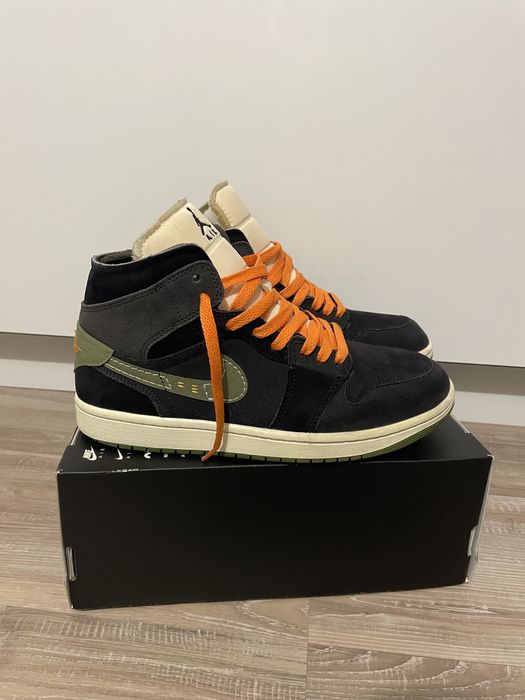Air Jordan 1 Mid Anthracite Light Olive