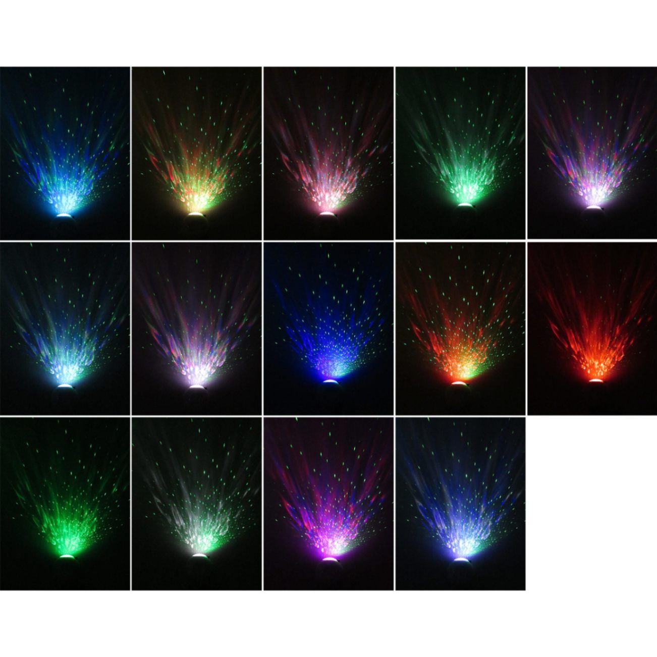 Lampa proiector led star sky rgb stele zgomot alb copii