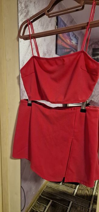 Set top+pantaloni fustă