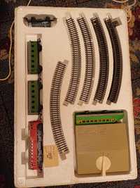 Trenulet electric-12mm-set complet+locomotive+vagoane,linii,macaze,pro
