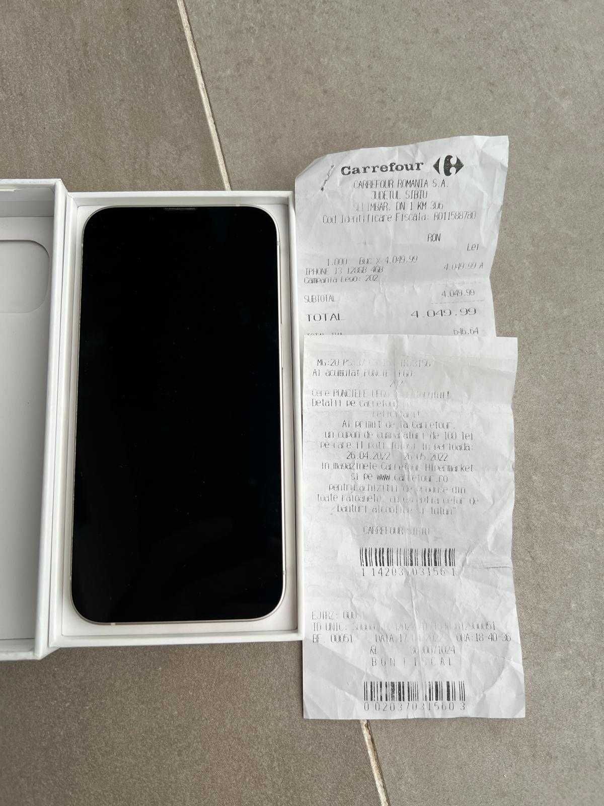 Iphone 13, Starlight, 128GB, 4GB RAM, Impecabil