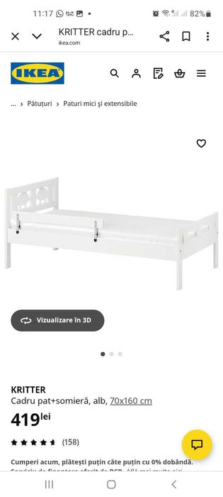 2 Paturi copii din Ikea