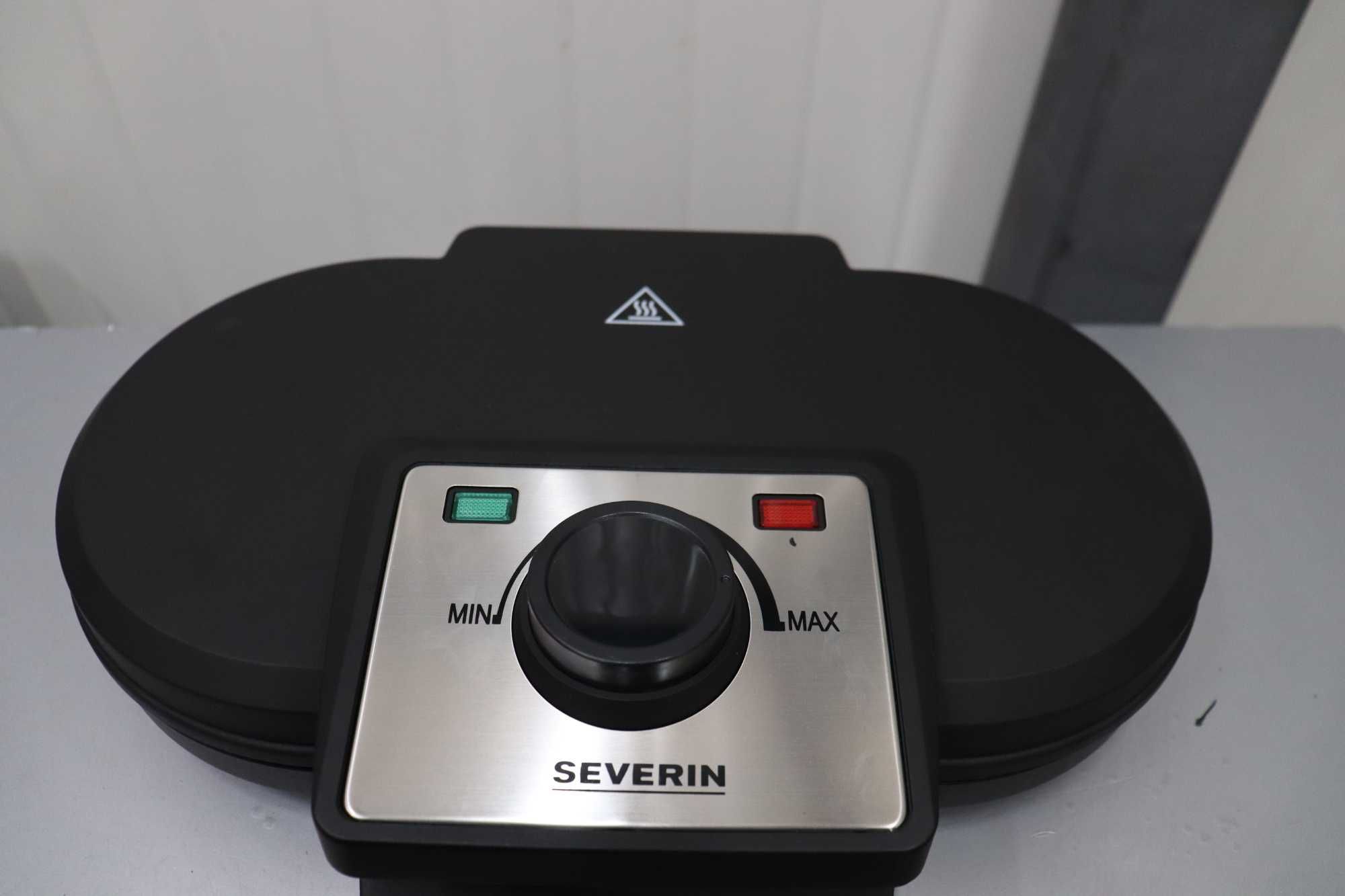 SEVERIN WA 2106 Двоен гофретник, 1200 W, Двойна гофретна чиния, Черен