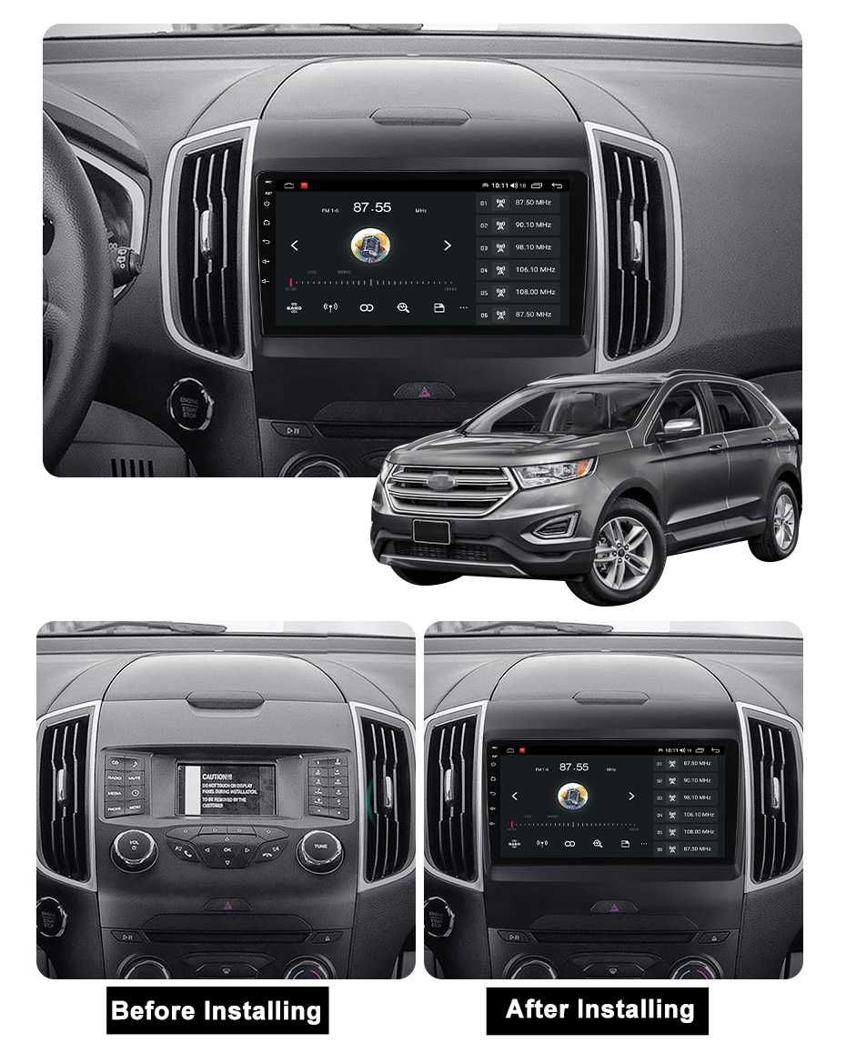 Navigatie Ford Edge 2015-2018, 9 INCH 2GB RAM,DSP, Android 13