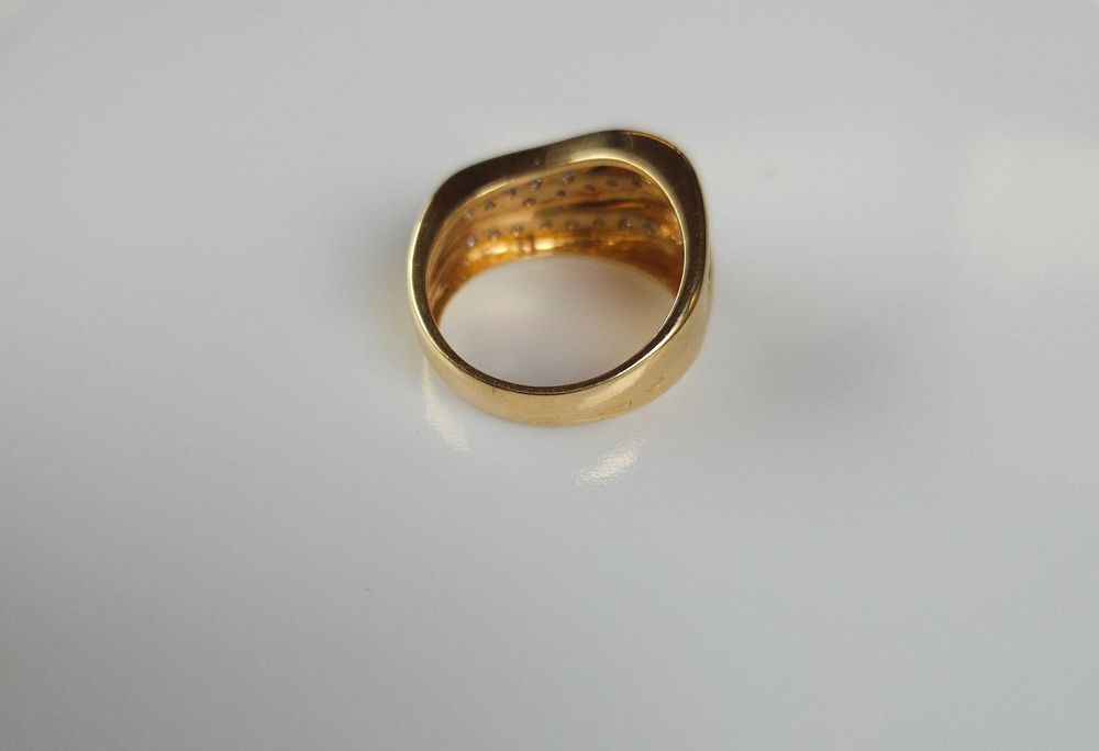 Inel aur 10g, 18kt, diamante naturale 0.2ct