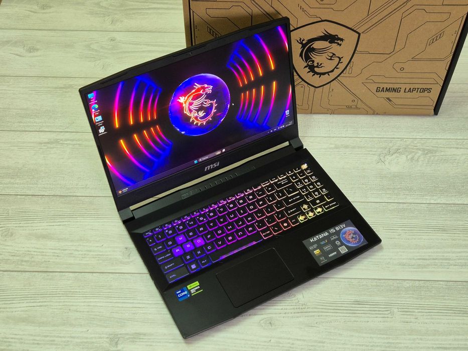 ГАРАНЦИЯ RTX4070|i7|QHD 165hz|512GB SSD|16RAM лаптоп msi мси katana