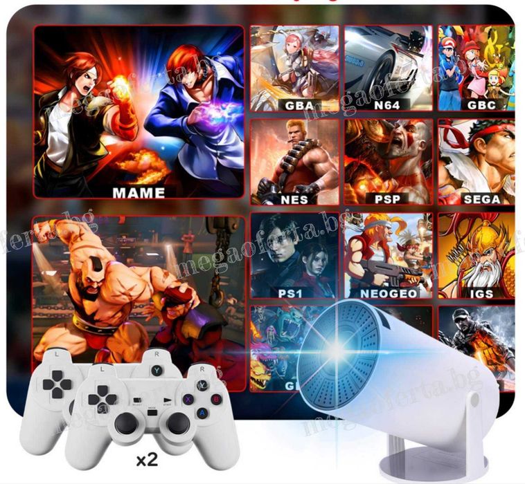 Геймърски Проектор 10 000 3D Видеоигри Безжичен Стрийминг до Платформи