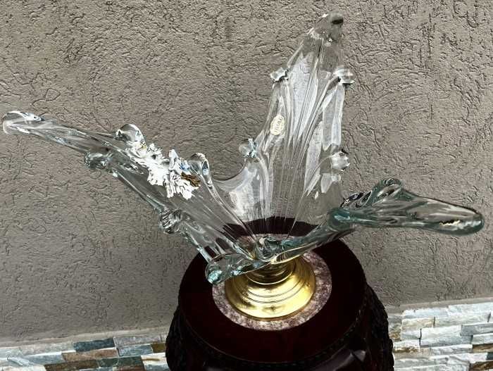 Superba fructiera Art Deco-cristal-alama aurita-Italia