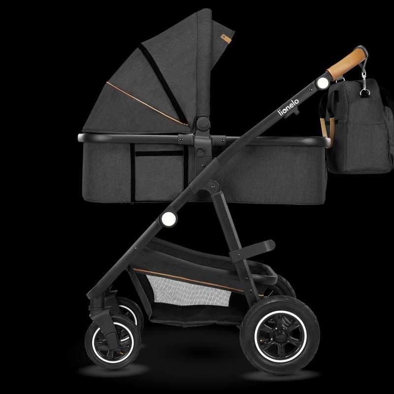 Детска количка 3 в 1 Lionelo Amber, Graphite grey