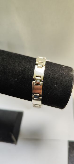 Масивна сребърна гривна 20см Унисекс