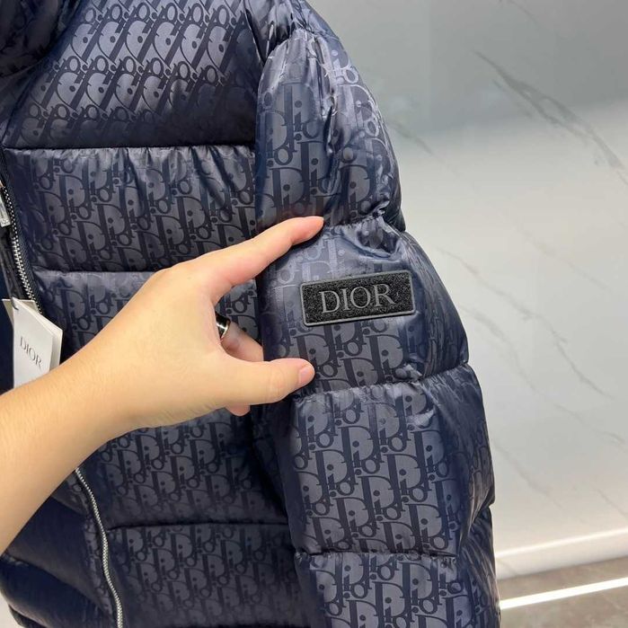 Geaca cu puf Dior Oblique Navy Premium