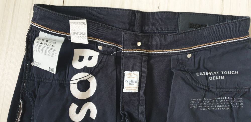 Hugo Boss Delaware Slim Fit Candiani Denim 33/32 ОРИГИНАЛ Мъжки Дънки