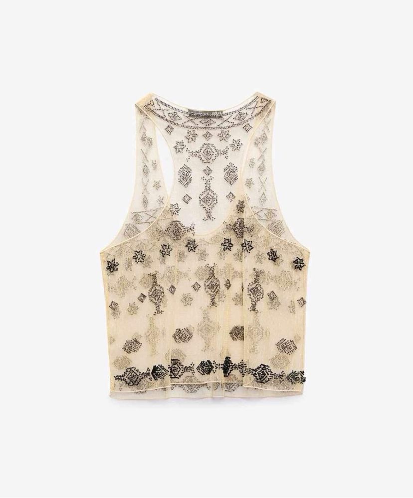 Top-maiou Zara, nou, broderii, editie limitata