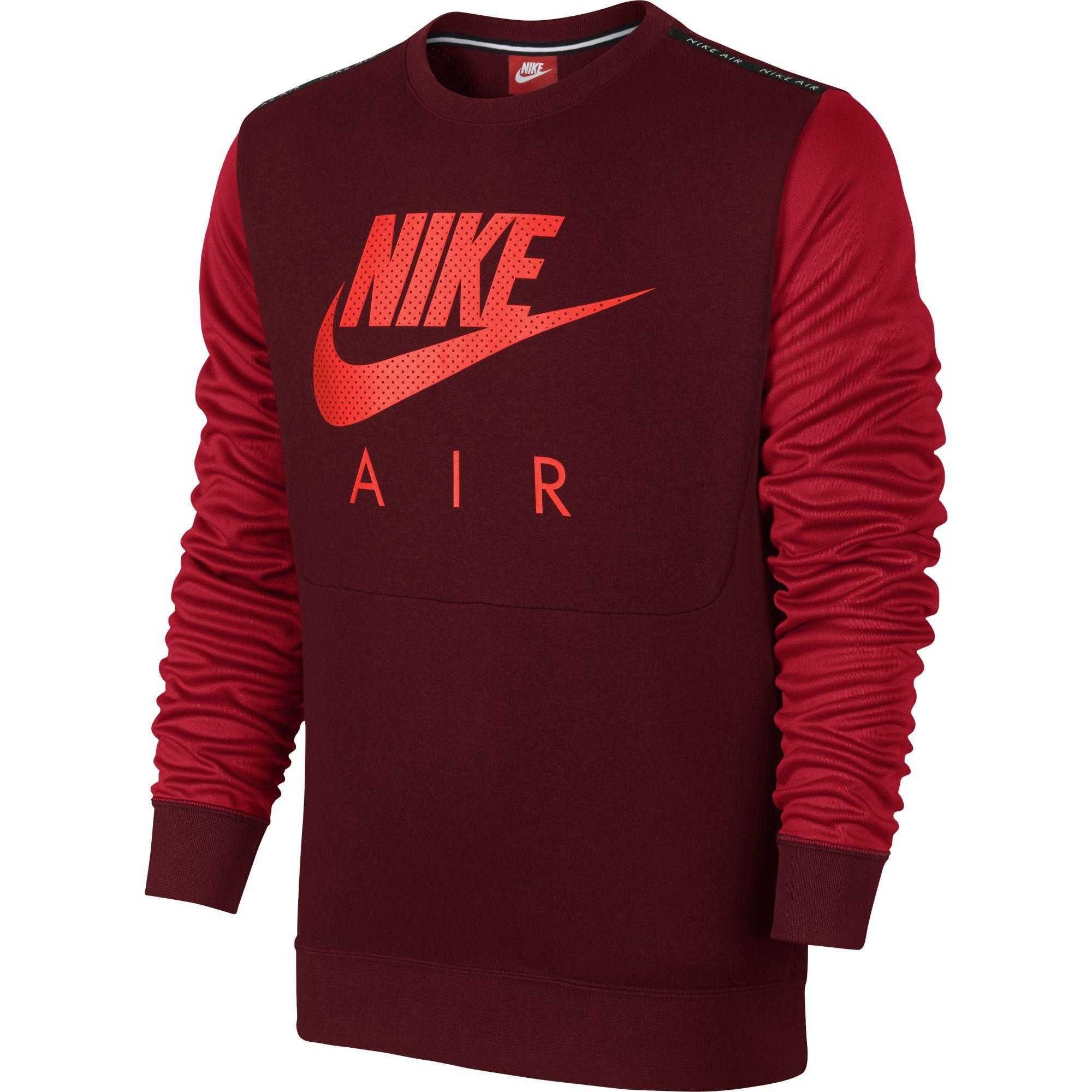 Bluza Nike Air Hybrid Fleece Crew - roșu - marimea XL