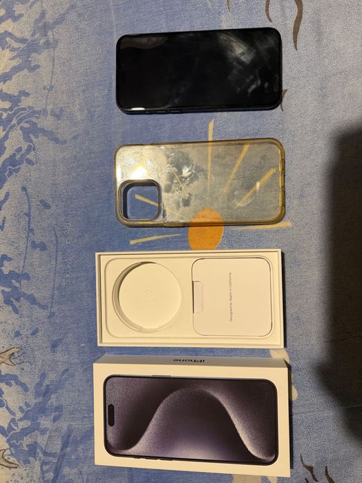 Iphone 15 Pro Max Titanium Blue, с остатъчна гаранция до 01.2027г.