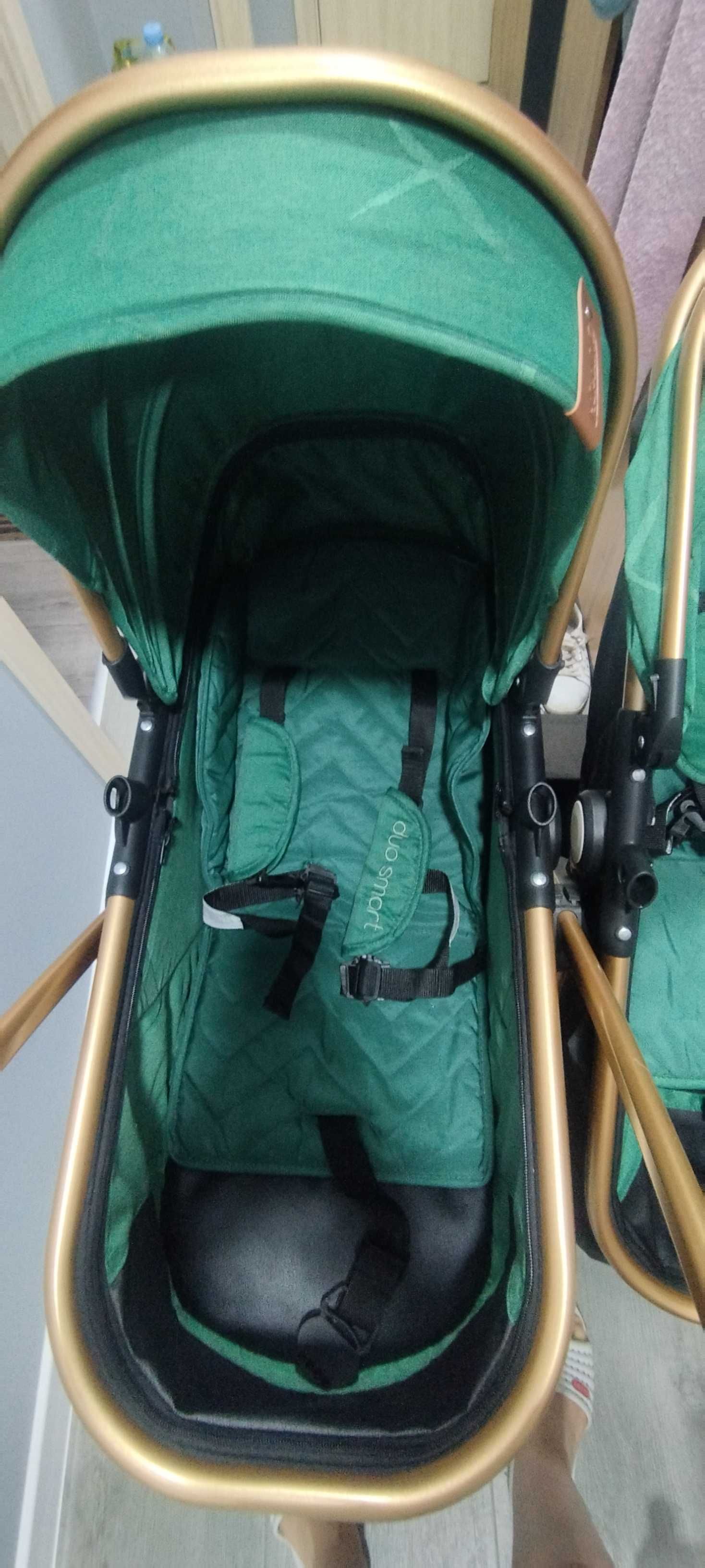 Количка за близнаци CHIPOLINO ДУО СМАРТ Авокадо