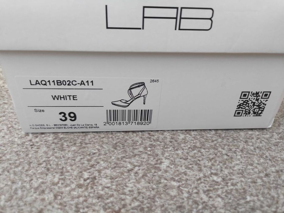 Pantofi Cu Toc Eleganti Premium LAB BY AG Piele + Textil (marimea 39)