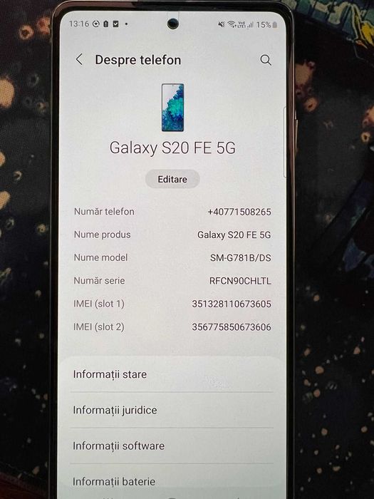 Samsung Galaxy S20 FE, 128 GB, 5G, verde mint