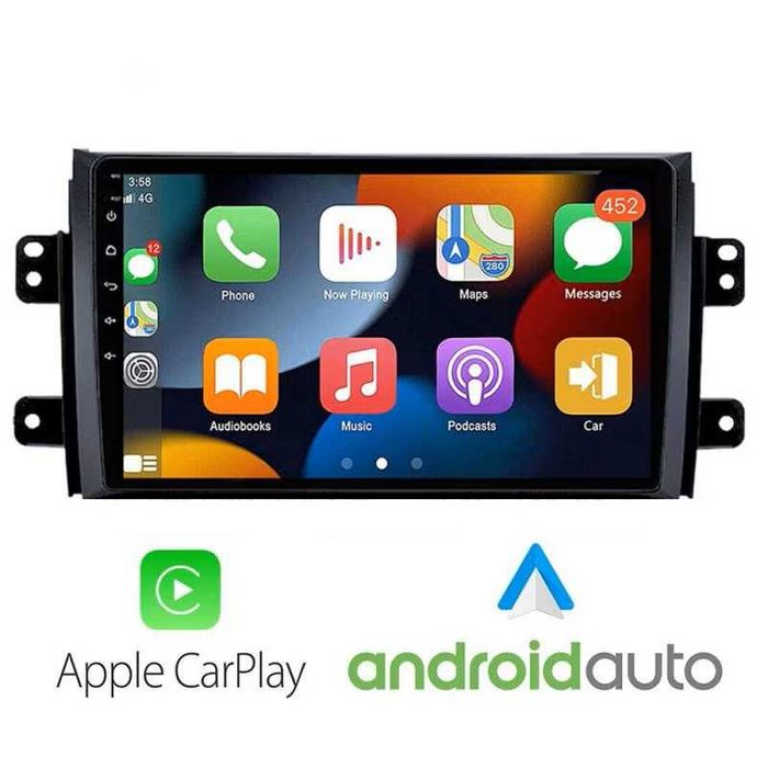Navigatie Android Suzuki SX4 Fiat Sedici Wifi Bluetooth Carplay 1-8GB